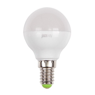 Лампа LED E14 G45 9W/850  230V шар матовый 820Lm JAZZWAY